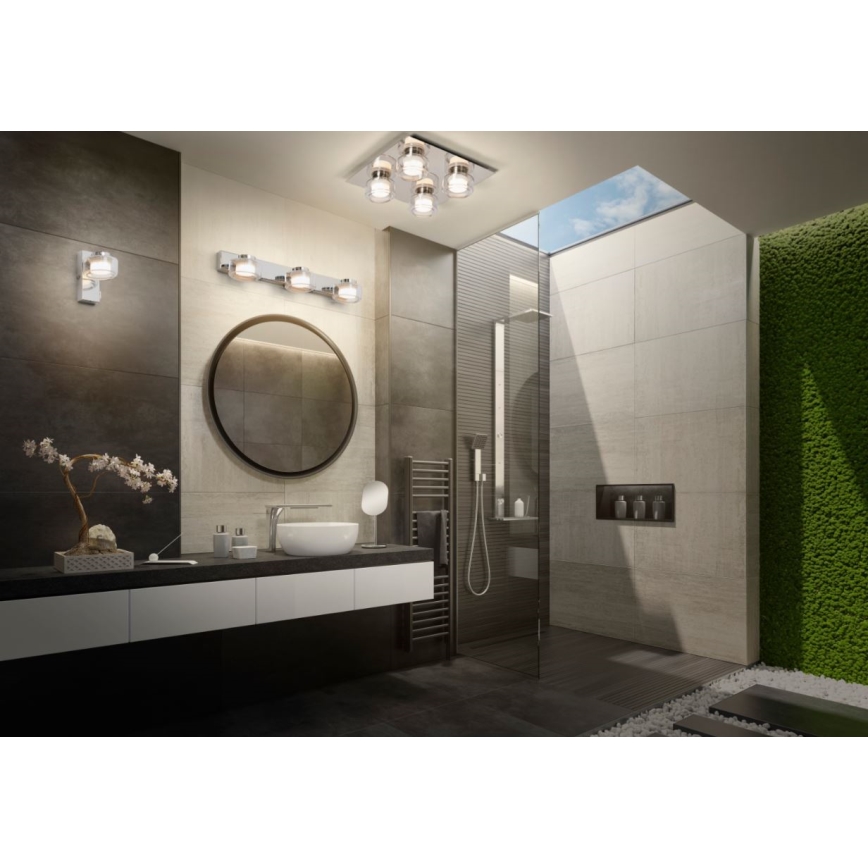 Ledvance - Applique a LED da bagno ORBIS FLAME 2xLED/5,5W/230V 3000/4000K IP44 cromo