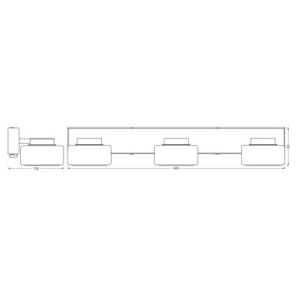 Ledvance-Applique a LED da bagno ORBIS FLAME 3xLED/5,5W/230V IP44 cromo