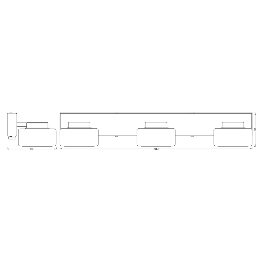 Ledvance - Applique a LED da bagno ORBIS FLAME 3xLED/5,5W/230V 3000/4000K IP44 nero