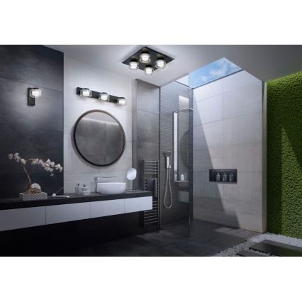 Ledvance - Applique a LED da bagno ORBIS FLAME LED/5,5W/230V 3000/4000K IP44 nero