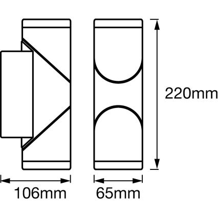 Ledvance - Applique a LED da esterno ENDURA 2xLED/13W/230V IP44