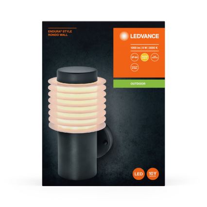 Ledvance - Applique a LED da esterno ENDURA RONDO LED/9W/230V IP44 antracite