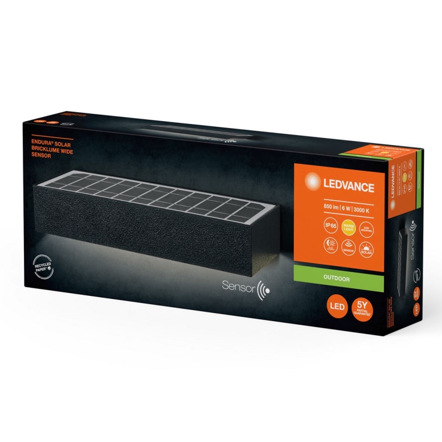 Ledvance - Applique a LED solare con sensore ENDURA SOLAR LED/6W/4,2V IP65