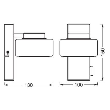 Ledvance - Lampada da parete LED per bagno ORBIS FLAME LED/5,5W/230V 3000/4000K IP44 nero