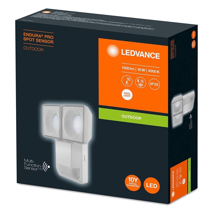 Ledvance - Applique da esterno a LED con sensore SPOT 2xLED/8W/230V IP55