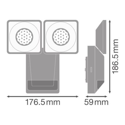 Ledvance - Applique da esterno a LED con sensore SPOT 2xLED/8W/230V IP55