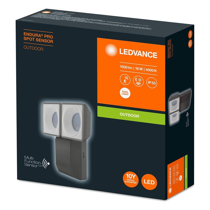 Ledvance - Applique da esterno a LED con sensore SPOT 2xLED/8W/230V IP55
