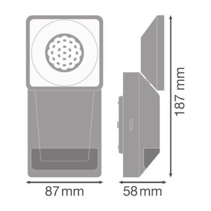 Ledvance - Applique da esterno a LED con sensore SPOT LED/8W/230V IP55 bianca