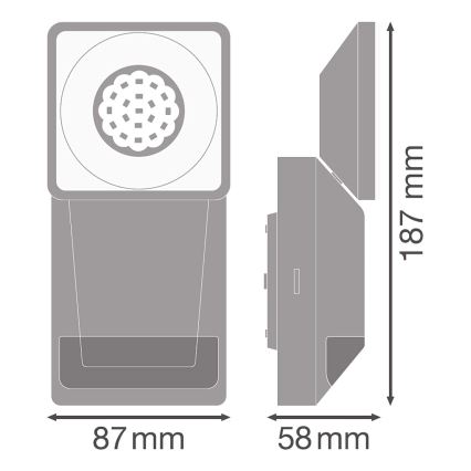 Ledvance - Applique da esterno a LED con sensore  SPOT LED/8W/230V IP55 nera