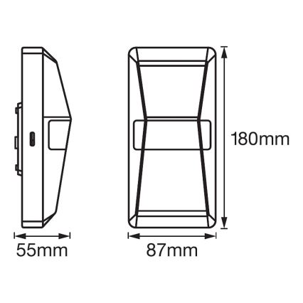 Ledvance - Applique da esterno a LED con sensore UPDOWN LED/10W/230V IP55