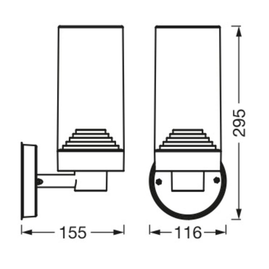 Ledvance - Applique da esterno AMBER 1xE27/20W/230V IP44
