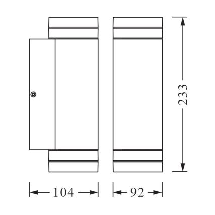 Ledvance - Applique da esterno BEAM 2xGU10/35W/230V IP44