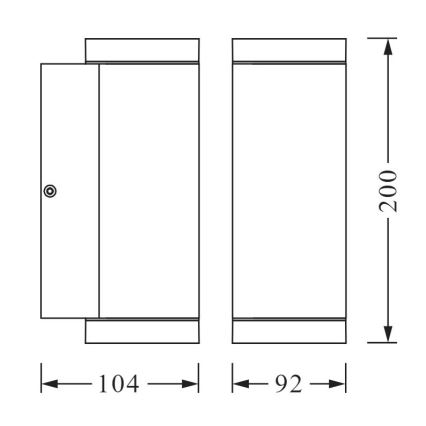 Ledvance - Applique da esterno BEAM 2xGU10/35W/230V IP44