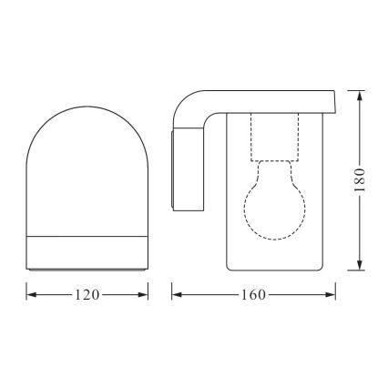 Ledvance - Applique da esterno CASCADE 1xE27/25W/230V IP44