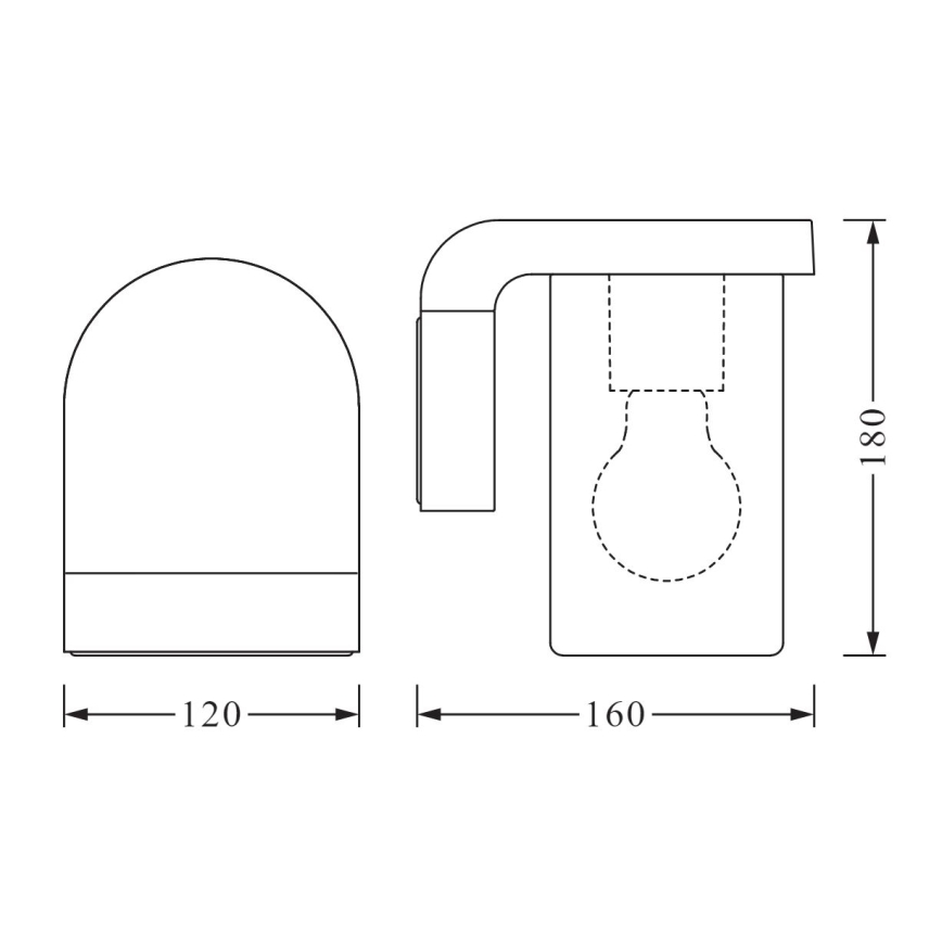 Ledvance - Applique da esterno CASCADE 1xE27/25W/230V IP44