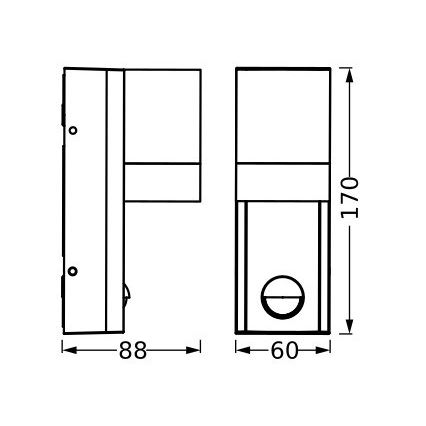 Ledvance - Applique da esterno con sensore ISIDOR 1xGU10/35W/230V IP65