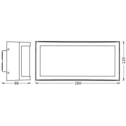 Ledvance - Applique da esterno CUADRA 1xE27/40W/230V IP65