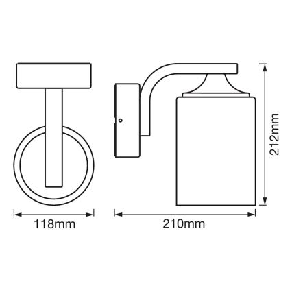 Ledvance - Applique da esterno CYLINDER 1xE27/60W/230V IP43 bianca