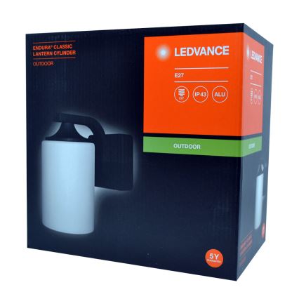 Ledvance - Applique da esterno CYLINDER 1xE27/60W/230V IP43 nera