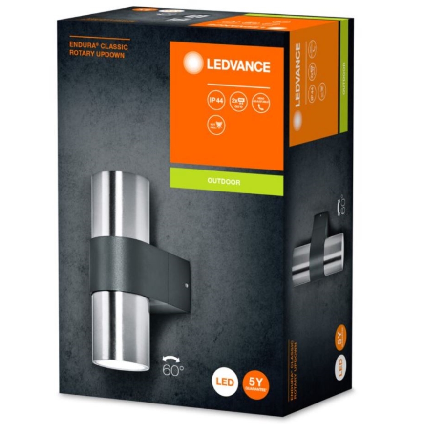 Ledvance - Applique da esterno ENDURA ROTARY 2xGU10/5W/230V IP44