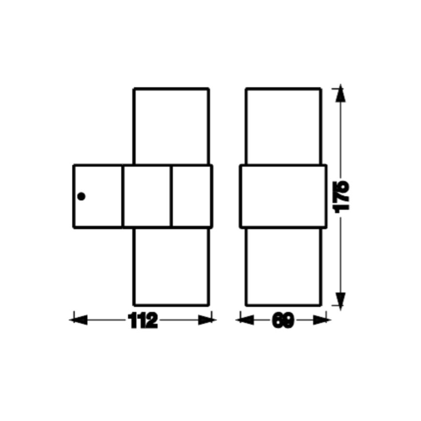 Ledvance - Applique da esterno ENDURA ROTARY 2xGU10/5W/230V IP44