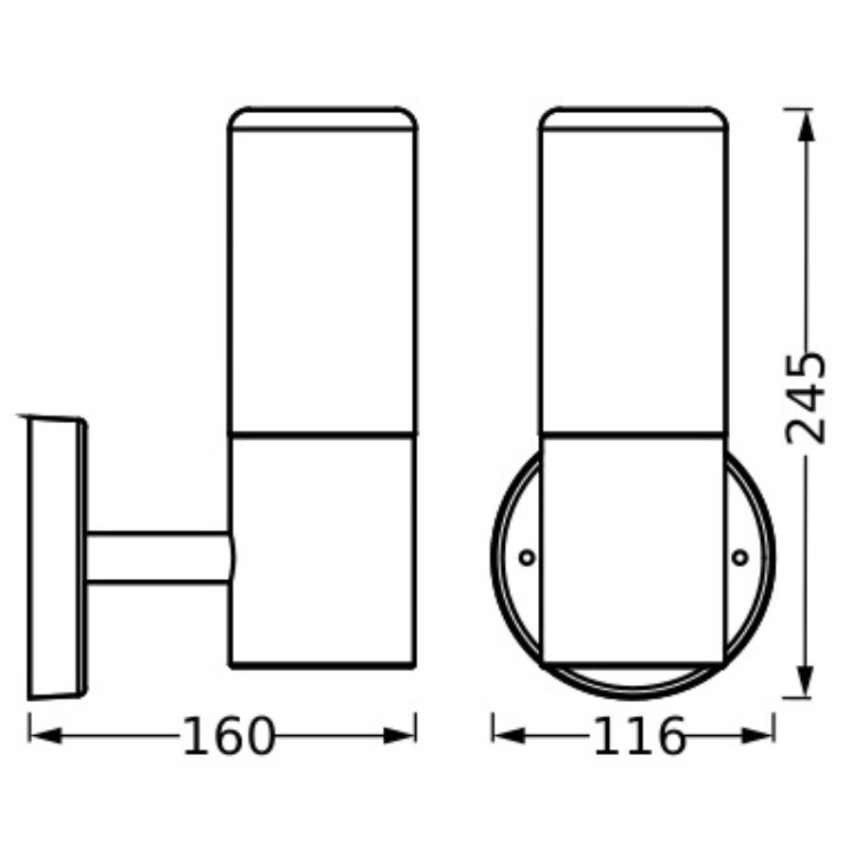 Ledvance - Applique da esterno FIGO CYLINDER 1xE27/20W/230V IP44