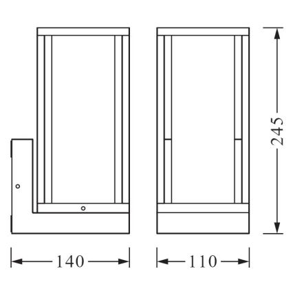 Ledvance - Applique da esterno FRAME 1xE27/60W/230V IP44