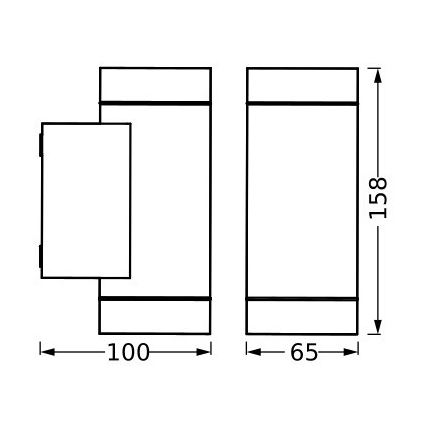 Ledvance - Applique da esterno ITYS 2xGU10/35W/230V IP65