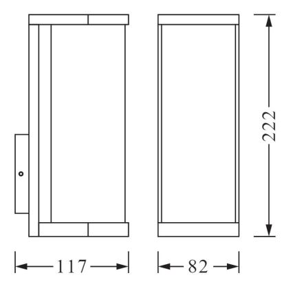 Ledvance - Applique da esterno TUBULAR 1xE27/60W/230V IP44