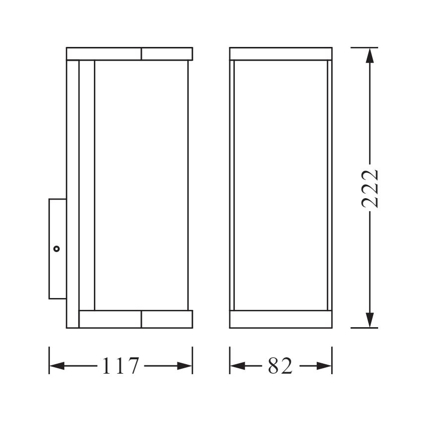 Ledvance - Applique da esterno TUBULAR 1xE27/60W/230V IP44
