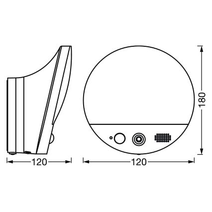 Ledvance - Applique LED da esterno con sensore e telecamera SMART+ LED/15W/230V Wi-Fi IP44