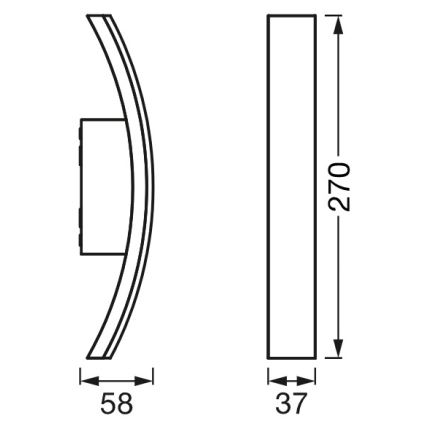 Ledvance - Applique LED da esterno BOW LED/7W/230V IP54