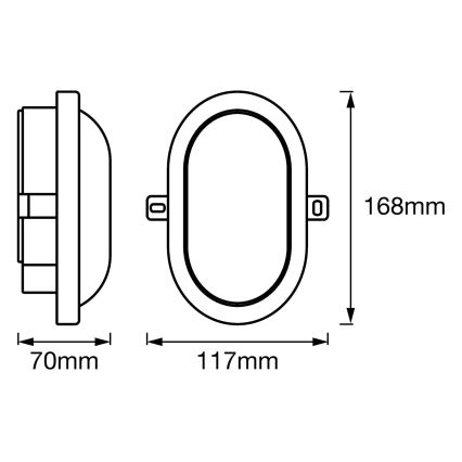 Ledvance - Applique LED da esterno BULKHEAD LED/6W/230V IP54 nera