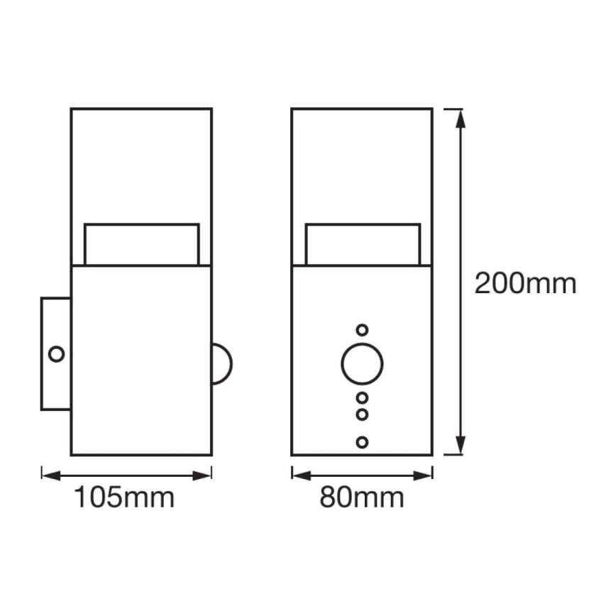 Ledvance - Applique LED da esterno con sensore CRYSTAL 1xLED/5W/230V IP44