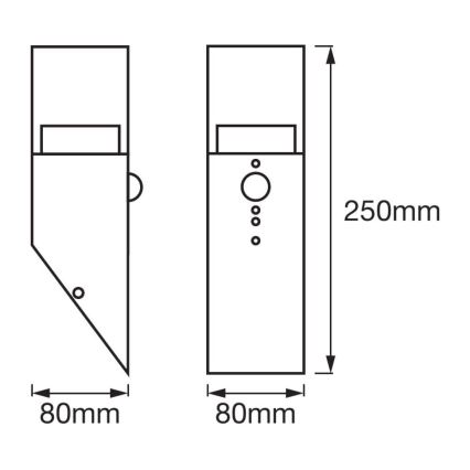 Ledvance - Applique LED da esterno con sensore CRYSTAL 1xLED/5W/230V IP44