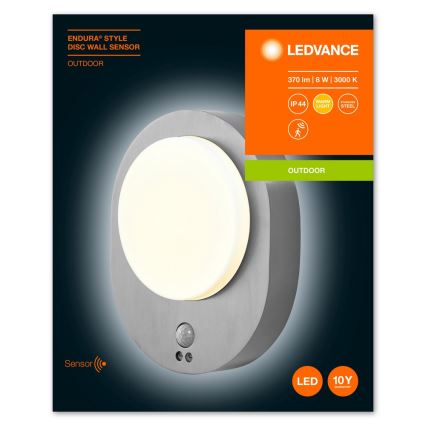 Ledvance - Applique LED da esterno con sensore DISC LED/8W/230V IP44