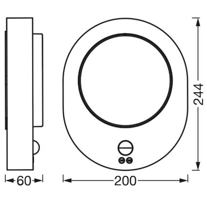 Ledvance - Applique LED da esterno con sensore DISC LED/8W/230V IP44