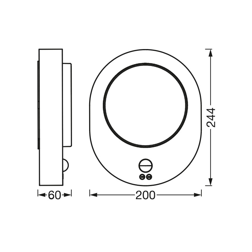 Ledvance - Applique LED da esterno con sensore DISC LED/8W/230V IP44