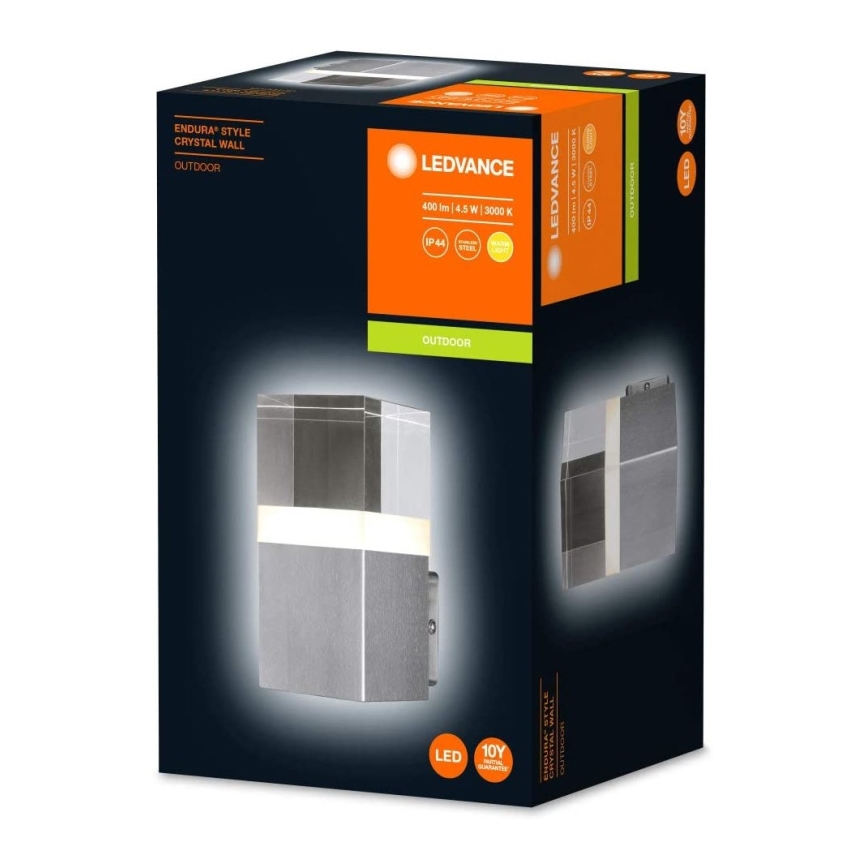 Ledvance - Applique LED da esterno CRYSTAL 1xLED/4,5W/230V IP44