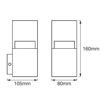 Ledvance - Applique LED da esterno CRYSTAL 1xLED/4,5W/230V IP44