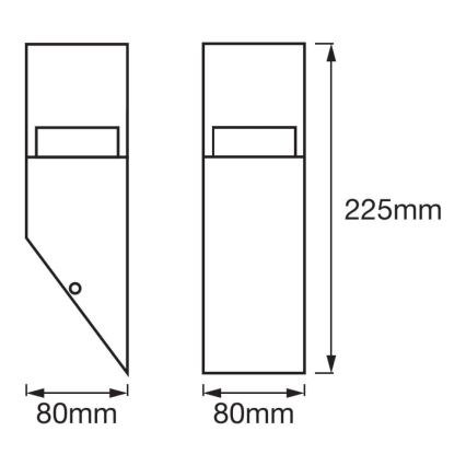 Ledvance - Applique LED da esterno CRYSTAL 1xLED/4,5W/230V IP44