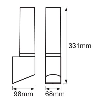 Ledvance - Applique LED da esterno FLARE 1xLED/7W/230V IP44