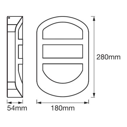 Ledvance - Applique LED da esterno PLATE LED/12W/230V IP44