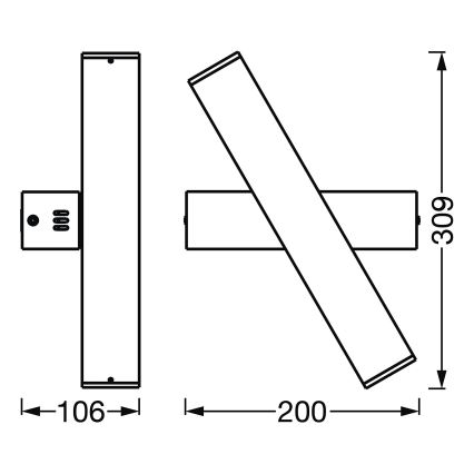 Ledvance - Applique LED dimmerabile SMART+ CROSS 2xLED/6W/230V 3000-6500K Wi-Fi