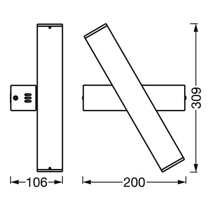 Ledvance - Applique LED dimmerabile SMART+ CROSS 2xLED/6W/230V 3000-6500K Wi-Fi