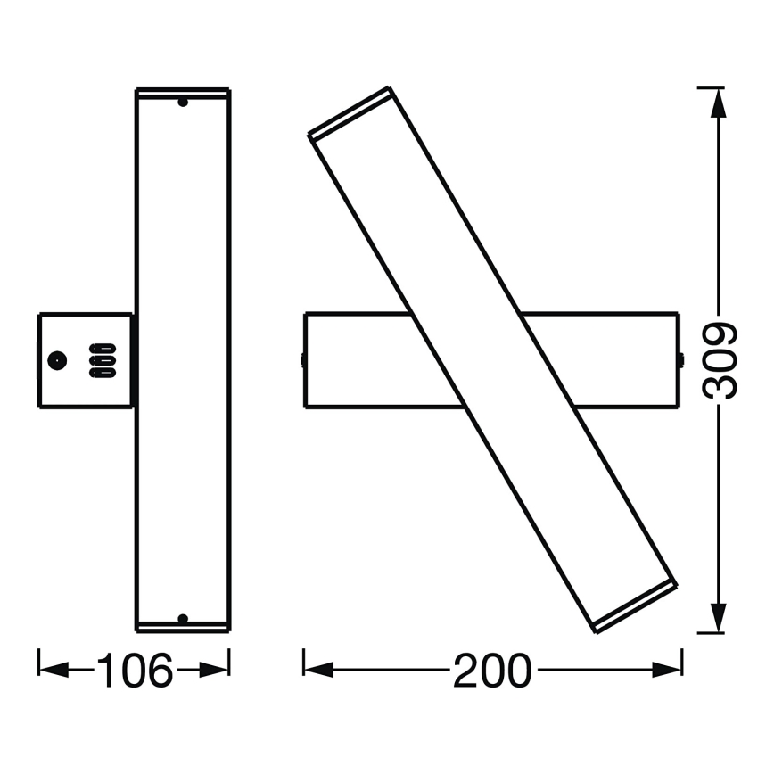 Ledvance - Applique LED dimmerabile SMART+ CROSS 2xLED/6W/230V 3000-6500K Wi-Fi