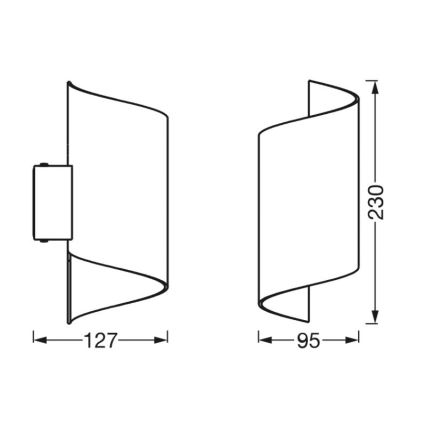 Ledvance - Applique LED dimmerabile SMART+ TWIST LED/12W/230V 3000-6500K Wi-Fi nero