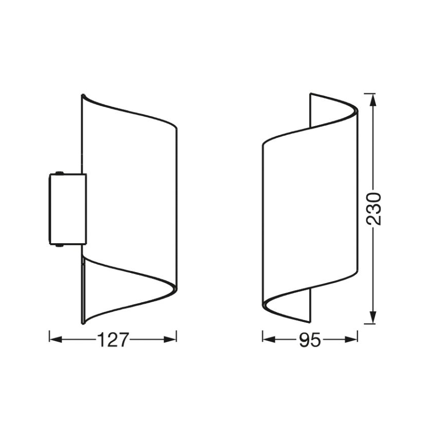 Ledvance - Applique LED dimmerabile SMART+ TWIST LED/12W/230V 3000-6500K Wi-Fi nero