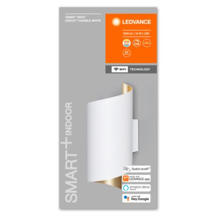 Ledvance - Applique LED dimmerabile SMART+ TWIST LED/12W/230V 3000-6500K Wi-Fi bianca