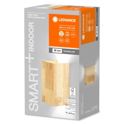 Ledvance - Applique LED dimmerabile SMART+ WOOD LED/12W/230V 3000-6500K Wi-Fi